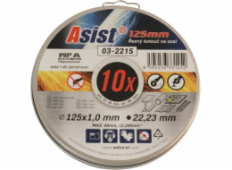 ASIST 10x řezný kotouč 125x1mm v boxu