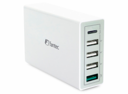 FANTEC QC3-A51 Quick Charge 3.0 40W 5 USB Ports white FANTEC QC3-A51 Quick Charge 3.0 40W 5 USB Ports white