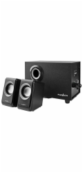 NEDIS PC reproduktory/ 2.1/ výkon 33 W/ 3,5 mm jack/ USB/ ABS/ dřevo/ černé