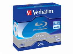 VERBATIM BD-R(5-pack)/DualLayer/Jewel/6X/50GB