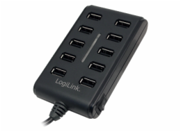 LogiLink 10portový USB 2.0 HUB s vypínačem ON/OFF UA0125