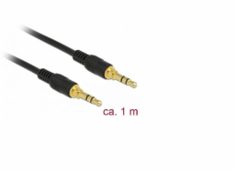 Delock - Audio kabel - mini-phone stereo 3.5 mm s piny (male) do mini-phone stereo 3.5 mm s piny (male) - 1 m - černá