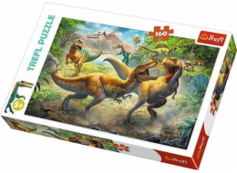 Puzzle Trefl, 160 dílků – Boj s tyranosaury (GXP-645423)