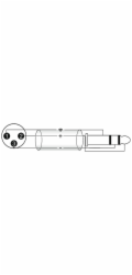 Kabel XK-09 XLR samec - Jack 6,3 stereo, 0,9 m