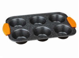 Forma na muffiny 6 ks silikonové rukojeti Granit Diamond Line BH-1137
