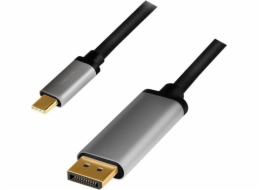 Kabel USB-C do DP, 4K 60Hz aluminiowy 1.8m 