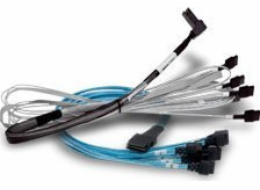 Broadcom LSI internal U.3 cable 1.0 m SlimLine x8 (SFF-8654) to 2x Mini-SAS HD (SFF-8643) white (for NVMe) SMC