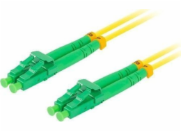 LANBERG optický patch cord SM LC/APC-LC/APC duplex 10m LSZH G657A1 průměr 3mm, barva žlutá  
