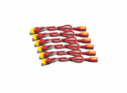 APC - Elektrický kabel - power IEC 60320 C13 zamykací do IEC 60320 C14 zamykací - 60 cm - červená (balení 6) - pro P/N: SCL500RMI1UC, SCL500RMI1UNC, SMT3000I-AR, SMT3000R2I-AR, SMTL750RMI2UC, SRT1500R