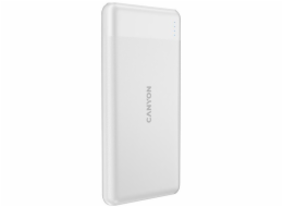 CANYON powerbanka PB-1009W,10 000mAh Li-pol, In USB-C+Lightning-Apple,Out USB-C PD 20W+1xUSB-A QC 3.0,bílá