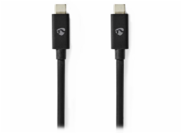 NEDIS kabel USB 4.0 Gen 3x2/ zástrčka USB-C - zástrčka USB-C/ 8K/ černý/ 1m