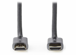NEDIS PROFIGOLD High Speed HDMI 2.0 kabel s ethernetem/ 4K@60Hz/ zlacené konektory HDMI-HDMI/ bavlna/ šedý/ BOX/ 5m