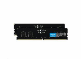 Crucial - DDR5 - sada - 16 GB: 2 x 8 GB - DIMM 288-pin - 5600 MHz / PC5-44800 - CL46 - 1.1 V - bez vyrovnávací paměti - on-die ECC - černá