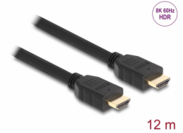Delock High Speed HDMI kabel, 48 Gbps, 8K 60 Hz, černý, 12 m