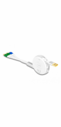 Delock Zatažitelný nabíjecí USB kabel 3 v 1 z Typu-A na Micro USB / 2 x USB Type-C™ s rychlým nabíjením, bílý