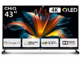 CHiQ U43QM8E TV 43", QLED, Google TV, Frameless, Dolby Audio, dbx-tv, nový design podstavce