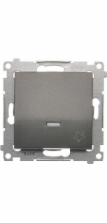 Kontakt-Simon Simon 54 Tlačítko Premium Bell s LED podsvícením (modul) 16AX, 250V~, antracitové šroubovací svorky DD1AL.01/48