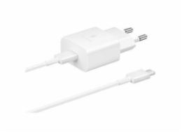 Samsung cestovní nabíječka EP-T1510EWE + kabel USB-C, 15W, bílá (OOB bulk)