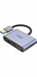UNITEK ADAPTER USB-A - HDMI & VGA FULL HD M/F
