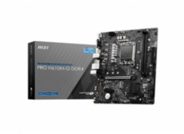MSI MB Sc LGA1700 PRO H610M-G DDR4, Intel H610, 2xDDR4, 1xDP, 1xHDMI, 1xVGA, mATX