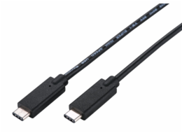 C-TECH Kabel USB 3.2, Type-C (CM/CM), PD 100W, 20Gbps, 1m, černý