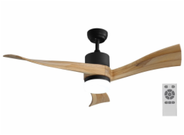 IMMAX NEO LITE SOFISTICADO SMART LED stropní svítidlo s ventilátorem Wi-Fi černé/dřevo, TUYA