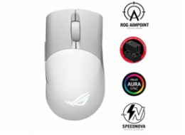 ASUS myš ROG KERIS WIRELESS AIMPOINT WHITE (P709), RGB, Bluetooth, bílá