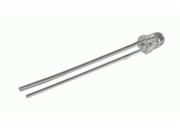 LED  3mm  červená  1800mcd/20°  čirá