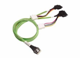 Broadcom LSI internal U.3 cable 1.0 m SlimLine x8 (SFF-8654) to 2x U.2 NVMe drive x4 (SFF-8639)