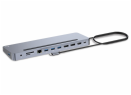 i-Tec C31FLAT2PDPRO i-tec USB-C Metal Ergonomic 4K 3x Display Docking Station, PD 100W