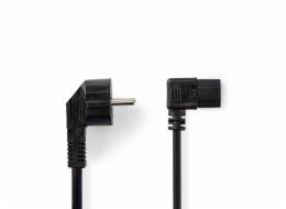 Nedis CEGL10020BK30 - Napájecí Kabel  | Typ F Zástrčka | IEC-320-C13 | Úhlový | Úhlový | 3 m | Černá