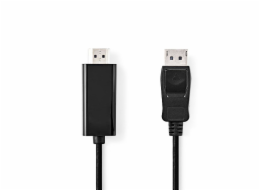 NEDIS kabel DisplayPort - HDMI/ zástrčka DisplayPort - zástrčka HDMI/ černý/ bulk/ 2m