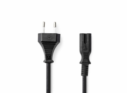 NEDIS napájecí kabel pro adaptéry/ Euro zástrčka - konektor IEC-320-C7/ přímý-přímý/ dvoulinka/ černý/ bulk/ 5m