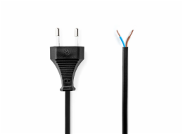 NEDIS napájecí kabel/ Euro zástrčka - otevřený/ přímý/ černý/ bulk/ 3m