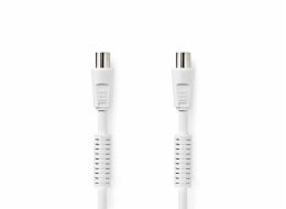 Nedis CSGL40020WT30- Koaxiální Kabel 120 dB | IEC (Koax) Zástrčka - IEC (Koax) Zásuvka | 3 m | Bílá
