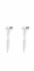 Nedis CSGL40120WT30- Koaxiální Kabel 120 dB | IEC (Koax) Zástrčka - IEC (Koax) Zásuvka | 3 m | Bílá
