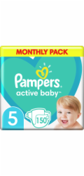 Pampers Active Baby Plenky Velikost 5, 11 kg-16 kg, 150 ks