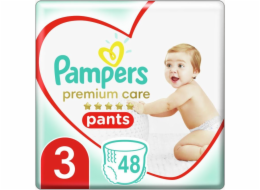 Pampers Plenkové Kalhotky Premium Care Velikost 3, 48 Kusů, 6kg-11kg