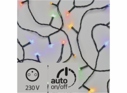 LED vánoční řetěz, 4 m, venkovní i vnitřní, multicolor, časovač