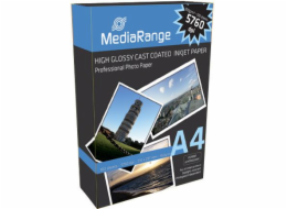 MediaRange A4 100 listů 160g lesklý inkoust