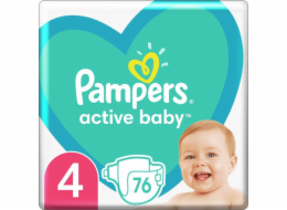 Pampers Active Baby Plenky Velikost 4, 9kg-14kg, 76ks Pampers Active Baby Plenky Velikost 4, 9kg-14kg, 76ks