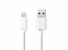 NEDIS synchronizační a nabíjecí kabel/ Apple Lightning 8-pin zástrčka - USB A zástrčka/ bílý/ bulk/ 1m