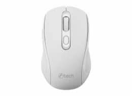 C-TECH myš Dual mode, bezdrátová, 1600DPI, 6 tlačítek, bílá, USB nano receiver