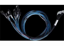ARECA int. SlimlineSAS x8 SFF-8654 straight to 8x SATA + 2x sideband cable, 75cm