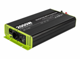 Kosun Měnič napětí výkon 2000W čistý sinus UPS DC48V/AC230V USB černo-zelený KOS2000-48 KOSUNPOWER UPS záložní zdroj s externí baterií 2000W, baterie 48V / AC230V čistý sinus