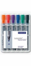 Staedtler&nbsp;LUMOCOLOR&nbsp;fix&nbsp;na&nbsp;flipchart,&nbsp;6&nbsp;barev&nbsp;v&nbsp;pouzdře&nbsp;(STA307)