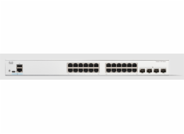 Cisco Catalyst 1200-24P-4X - Přepínač - L3 - inteligentní - 24 x 10/100/1000 (PoE+) + 4 x 10Gb Ethernet SFP+ - Lze montovat do rozvaděče - PoE+ (195 W)