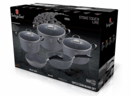 Sada nádobí s mramorovým povrchem 13 ks Gray Stone Touch Line BH-6176