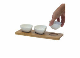 Servírovací misky PHILIPA 4ks porcelán/bambus KL-12260