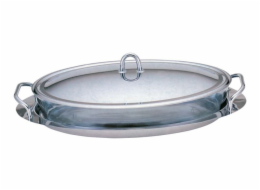 Servírovací mísa s tácem nerez / sklo 3 L BH-1385